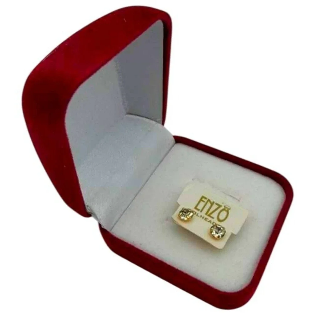 Enzo High Quality 18K Gold Plated Stud Earrings‎ - Minimalist Design - NWT